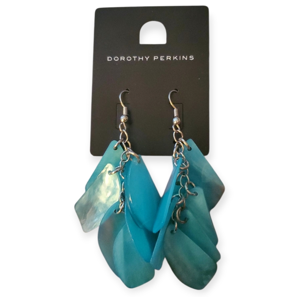 Dorothy Perkins Aqua Blue Shell Earrings